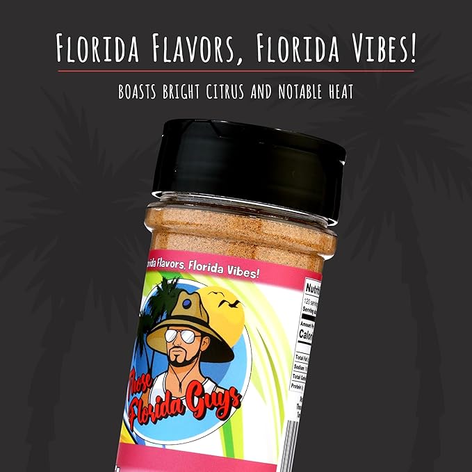 Fin & Fowl Spices & Rubs, 120g - Florida Coastal Blend of Zesty Citrus & Chipotle With Zero Sugar - Perfect sea Salt and Vinegar Seasoning for Chicken, Fish, Duck & More
