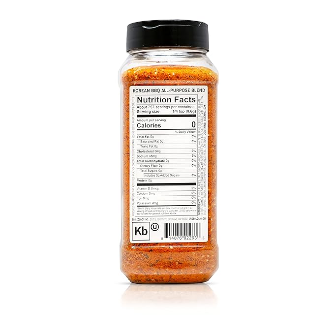 Spiceology – Korean BBQ Seasoning – Sweet & Savory Asian Rub with Gochugaru, Sesame, Garlic, Soy – Great for BBQ, Bulgogi, Ramen, Stir Fry, Steak, Pork & Chicken – Korean Spice Blend & Dry Rub – 16 oz