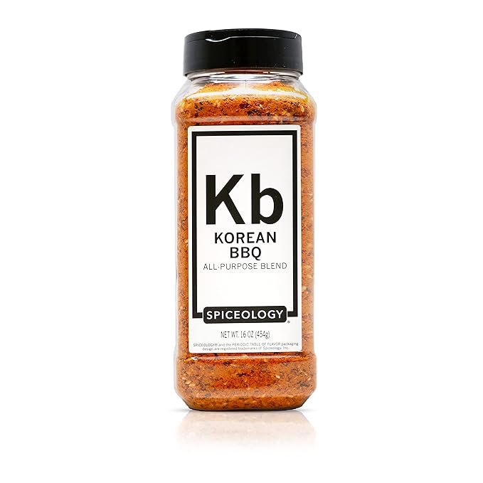 Spiceology – Korean BBQ Seasoning – Sweet & Savory Asian Rub with Gochugaru, Sesame, Garlic, Soy – Great for BBQ, Bulgogi, Ramen, Stir Fry, Steak, Pork & Chicken – Korean Spice Blend & Dry Rub – 16 oz