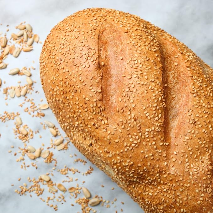 Olive & Vine White Sesame Seeds, Nutty Flavor, For Baking & Cooking, Rich Tradition, Authentic Taste, For Global Recipes (8.8 Ounce)