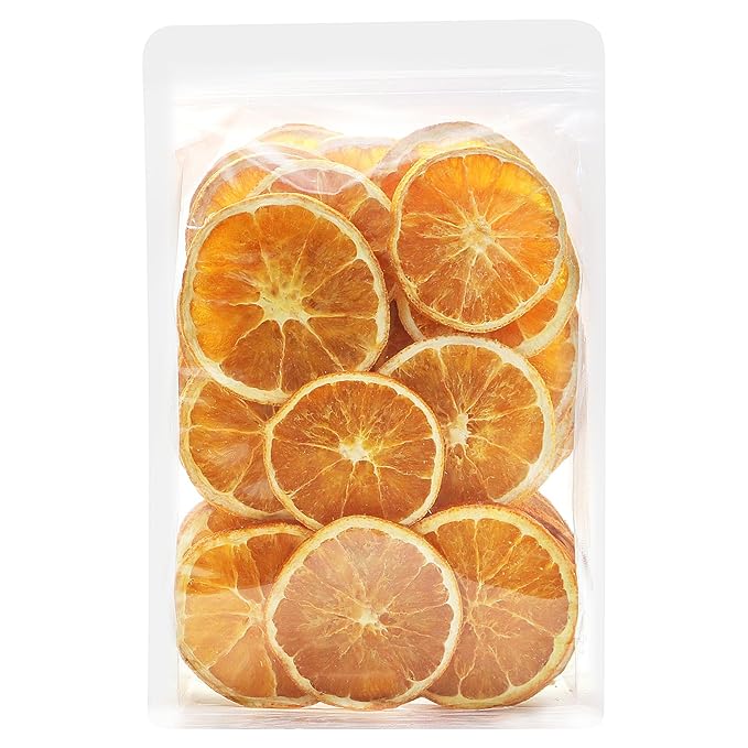iGAOZM Dried Orange Slices,Dehydrated Oranges Slices For Cocktails,3.52oz/100g,No Sugar Added No Additives,Dried Citrus Fruit wheel For Drinks,Cakes,Citrus Garnish