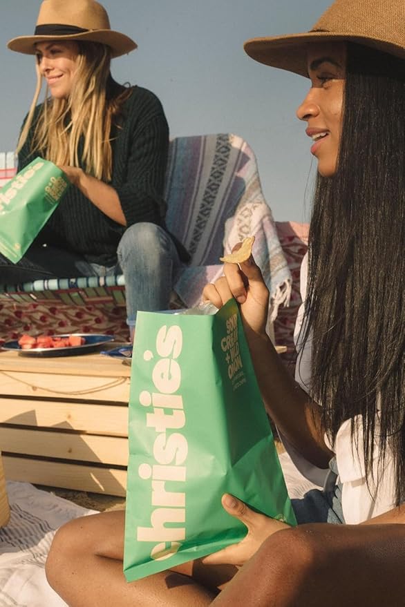 Christie's Chips Sour Cream + Wild Onion - Super Natural Vegan Potato Chips - Classic Flavor Reimagined - Dairy-Free, Bold, and Delicious - A Timeless Favorite Perfect for Snacking - 5 oz - 6 Pack