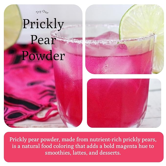 Ancient Roots Prickly Pear Powder - Freeze-Dried, All-natural, No Sugar Added, Cocktail Mix, Smoothie and Tea Mix, Resealable Pouch - 10.5 ounces (75 servings)