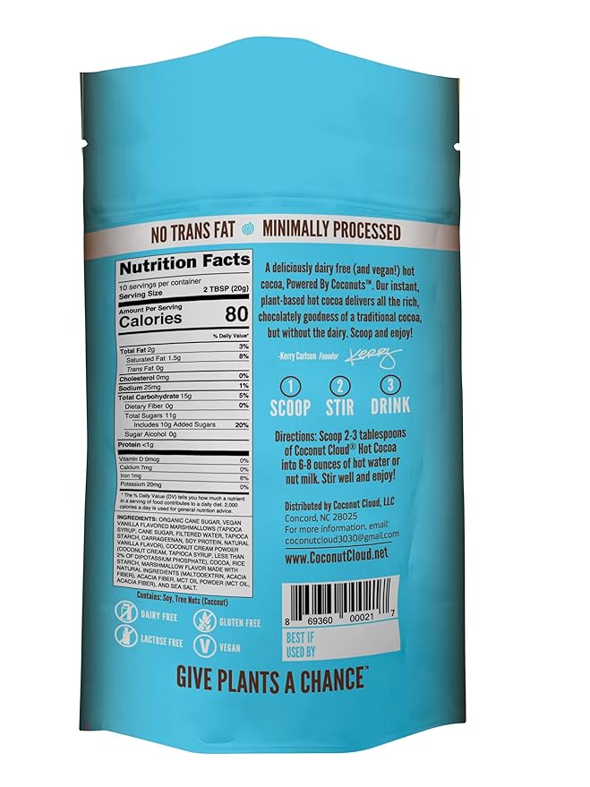 Coconut Cloud: Vegan, Natural, Delicious, Creamy Chocolate | Made in Colorado from Premium Milk Powder (Non-GMO, Gluten Free), Winter Cocoa Bundle, 7oz Each (Original, Toasted Marshmallow & Peppermint)??,<div>