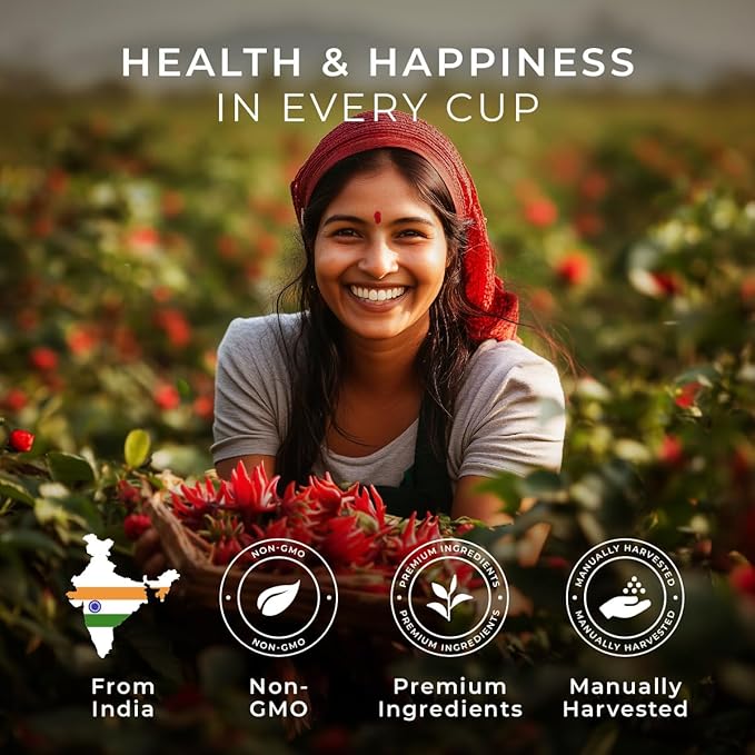 Gya Tea Co Hibiscus Tea Gift Set K-Cup Delivers Joy and Delight with Every Tart Sip - Tea Pod Provide Convenience for Busy Days - Manually Harvested and Caffeine-Free