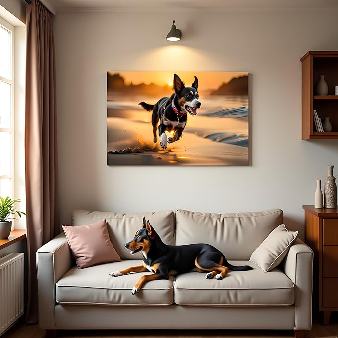 Hoopwarte Custom Canvas Prints with Your Photo, Pictures on Canvas Transform Photos into Stunning Framed Wall Art-Personalized Prints Pictures Wall Art Decor(24L?쐘16W 60x40cm)