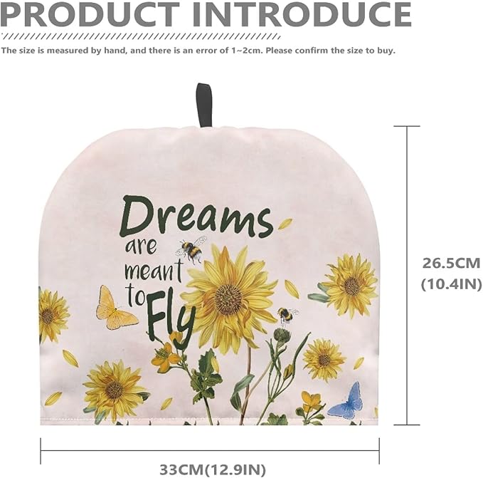 Generic Hudotybom Sunflower Print Tea Cozy for Teapot Insulated Large Teapot Cover to Keep Warm Tea Kettle Cover Machine Washable Coffee Pot Cloth Covers Kitchen Home Decorations for Housewife Mom