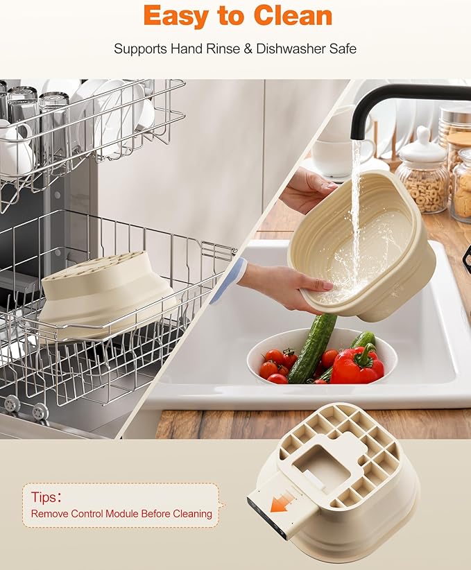 Heating Banneton Bread Proofing Basket, SMOOTHARMOR Electric Silicone Sourdough Starter Kit, 2L Foldable Thermostatic Sourdough Bread Baking Supplies, Timer & 6 Temp Settings, Dishwasher Safe, 7 Tools