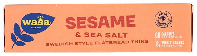 Wasa Flatbread Thins Crackers, Sesame and Sea Salt, 6.7 Ounce (Pack of 1)