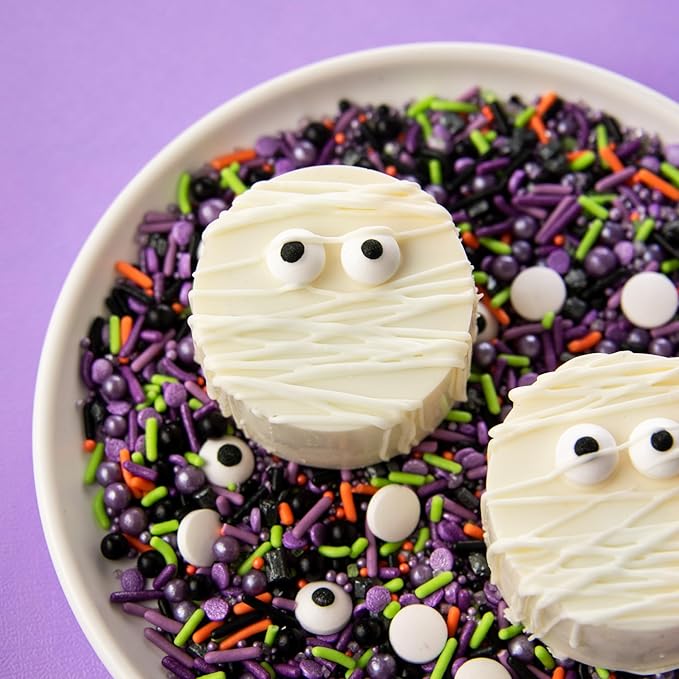 Sweets Indeed Candy Eyeballs, Edible Eyes, Halloween Sprinkles, Perfect for Cake Decorations, Baking, Ice Cream, Cookies, Cupcake Topper 2.92 ounces