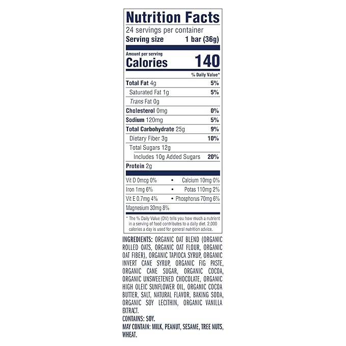 Zbar - Chocolate Brownie - Soft-Baked Energy Snack Bars - Non-GMO - 11g Whole Grains - USDA Organic Granola Bars (24 Pack)