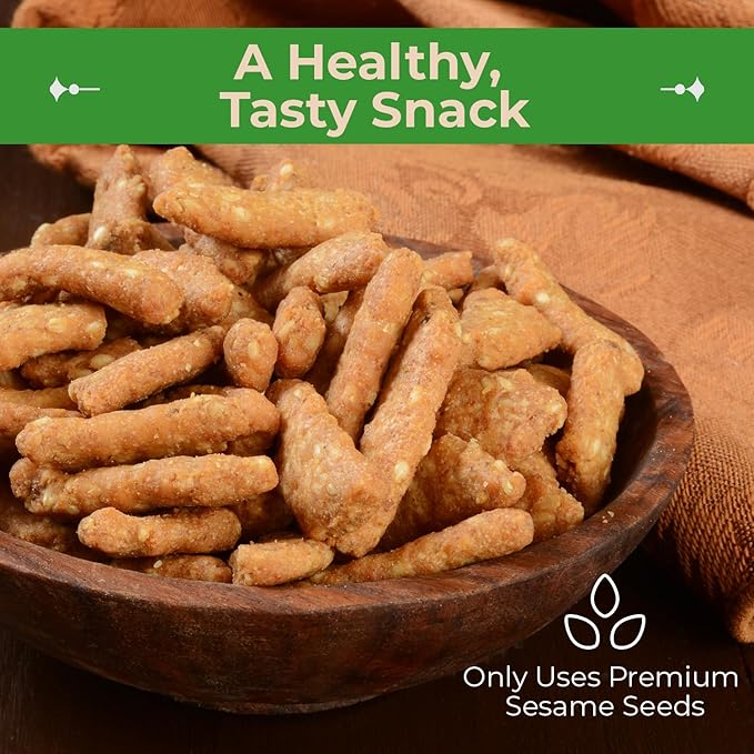 Sincerely Nuts Gourmet Salted Sesame Sticks Snacks, 3lb - Kosher Certified - Crunchy Toasted Sesame Seed Crackers for Trail Mix & Soup