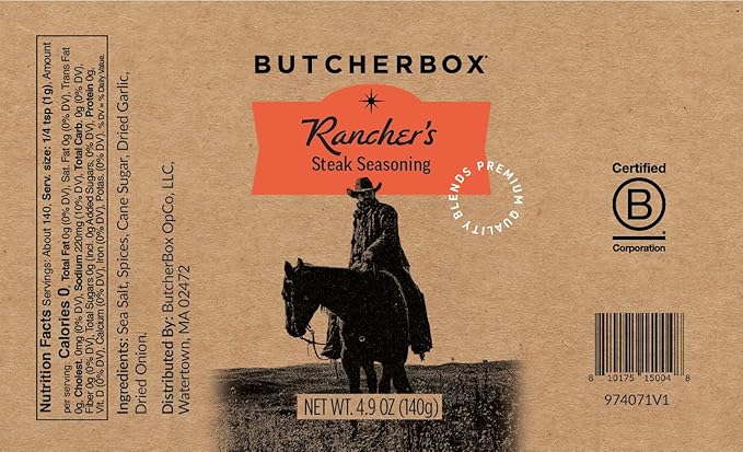 ButcherBox Rancher's Steak Seasoning, Premium Quality Blends, 4.9 oz