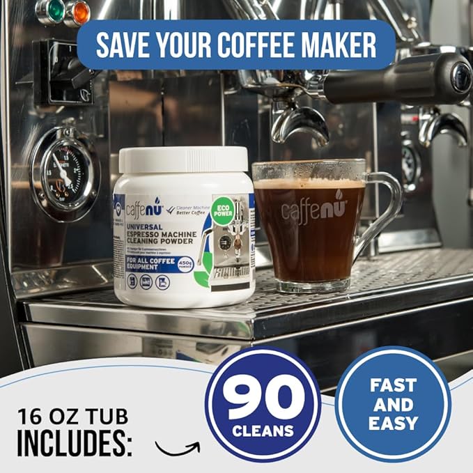 Coffee Machine Cleaner Powder 450G - Espresso Machine Cleaner for Group Head - Commercial Machine Cleaning Formula - Complete Your Barista Accessories Collection