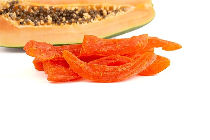 Farm Fresh Nuts Dried Papaya Fruit Snacks 5 Lb Bag – Papaya Strips for Snacking, Desserts, Baking – Safely Sealed Bag for Prolonged Freshness – Delicious Tropical Taste