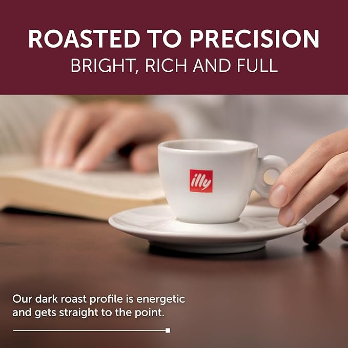 illy Aluminum Espresso Capsules - Compatible with Nespresso Machines - Intenso Bold Roast Coffee- Full of Flavor - Notes of Cocoa and Dried Fruit - Single Serve Capsules - 10 Count (Pack of 5)