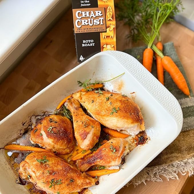 Char Crust Dry-Rub Seasonings Rotisserie Roast | All-in-one seasonings | Perfect for Chicken, Prime Rib, Roasts, Potatoes | Signature Crust that Seals in the Juices, 4 Ounce (Pack of 6)