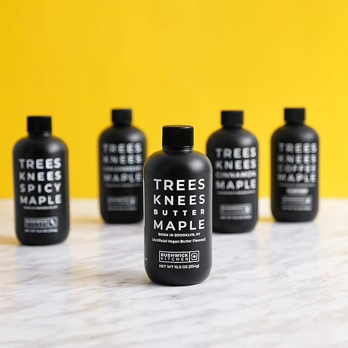 Trees Knees Butter Maple, Organic Maple Syrup with Sea Salt, Vegan, Gluten-Free, Paleo-friendly, Grade A Syrup Infused with Sweet and Savory Flavor (11.5 Ounce Bottle)