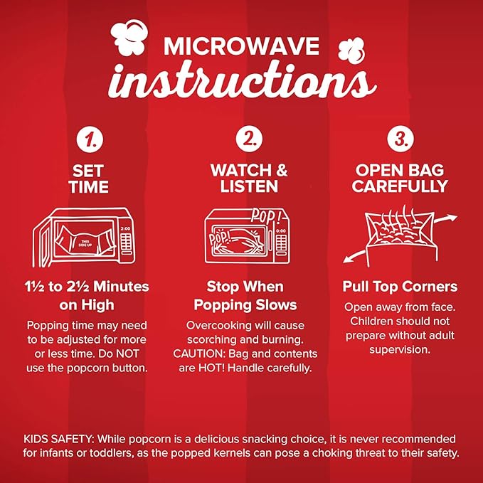 Orville Redenbacher's Microwave Popcorn, Kettle Corn, 3.28 oz., 6-Count (6 Boxes)