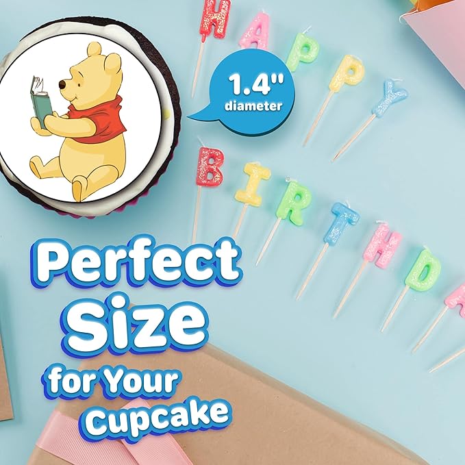 30 x Edible Cupcake Toppers ??Honey Bear Inspired Collection of Edible Cake Decorations | Uncut Edible on Wafer Sheet