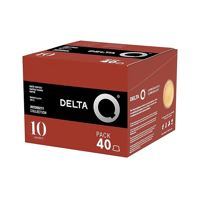 Delta Q Espresso Pods for Delta Q machines, Qalidus - Intensity 10, Notes of Caramel, XL Pack - 40 Capsules