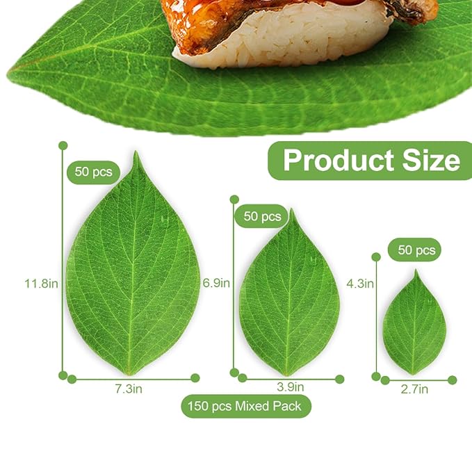 150 Pcs Green Leaf Parchment Paper, Cheese Board Paper for Charcuterie Serving, 50 Sheets 12" & 50 Sheets 7" & 50 Sheets 4.3" for Party Decorations, and Holiday Table Food Accessories