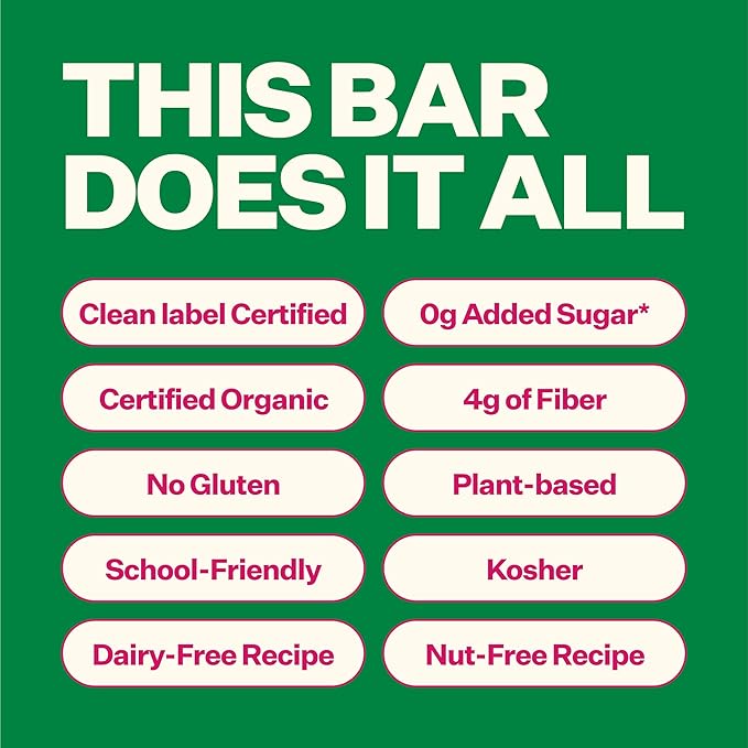 Yumi Organic Toddler Snacks Bars - Gluten-Free, No Added Sugar, 7+ Vegetables, Soft-Baked Crust, Yumi Bars Healthy Toddler Organic Snacks - School Safe and for Lunch Boxes, Strawberry & Rhubarb (30ct.)