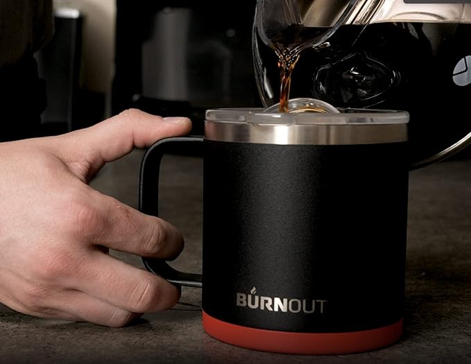 BurnOut 2.0 Instant Drinkability Temperature Control Mug (14 oz Red with Black)