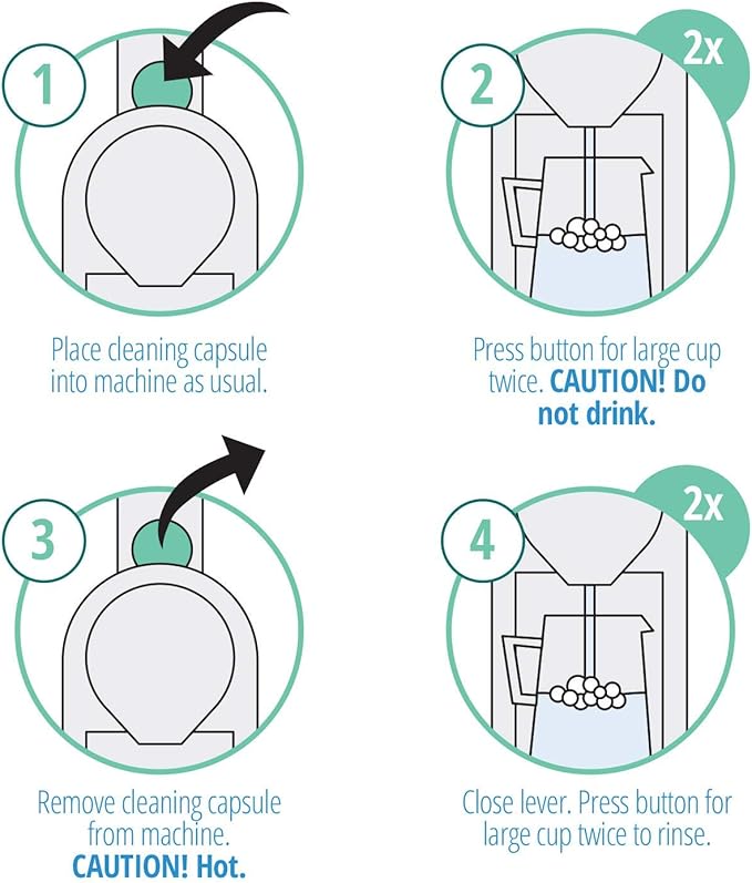 Nespresso Cleaning Pods - 10 Cleaning Capsules for Nespresso Original Machines. Cleaning Kit for Better Tasting Coffee!