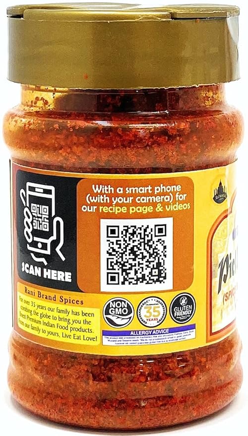 Rani Pickle (Achar) Masala Indian Spice Blend 3oz (85g) PET Jar ~ All Natural | Vegan | Gluten Friendly | NON-GMO | No colors | Indian Origin