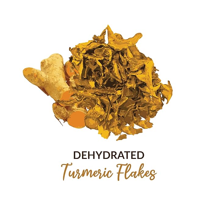 SHROOTS Dehydrated Turmeric Flakes Pure Vegetarian Gluten-Free 1.59 oz, Pack of 1