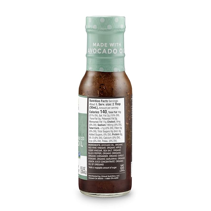 Primal Kitchen Italian Dressing, Balsamic Vinaigrette, and Greek Dressing & Marinade, Made with Avocado Oil, 8 Fluid Ounces, Variety Pack of 3