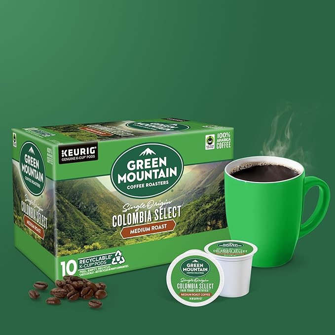 Green Mountain Coffee Roasters Colombia Select, Keurig Single Serve K-Cup Pods, Medium Roast Coffee, 60 Count, (6 Packs of 10)