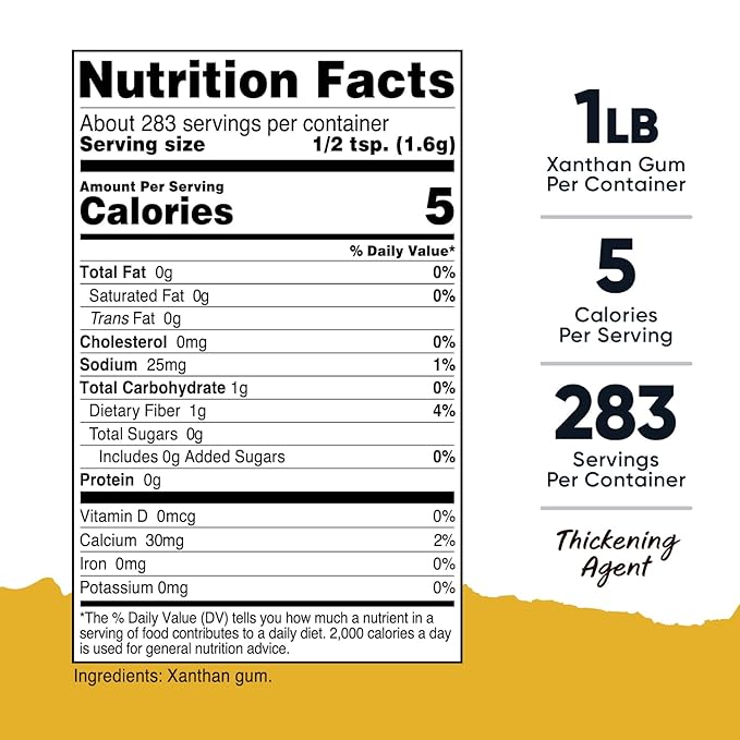 Nutricost Pantry Organic Xanthan Gum (1 LB) - Gluten-Free, GMO-Free