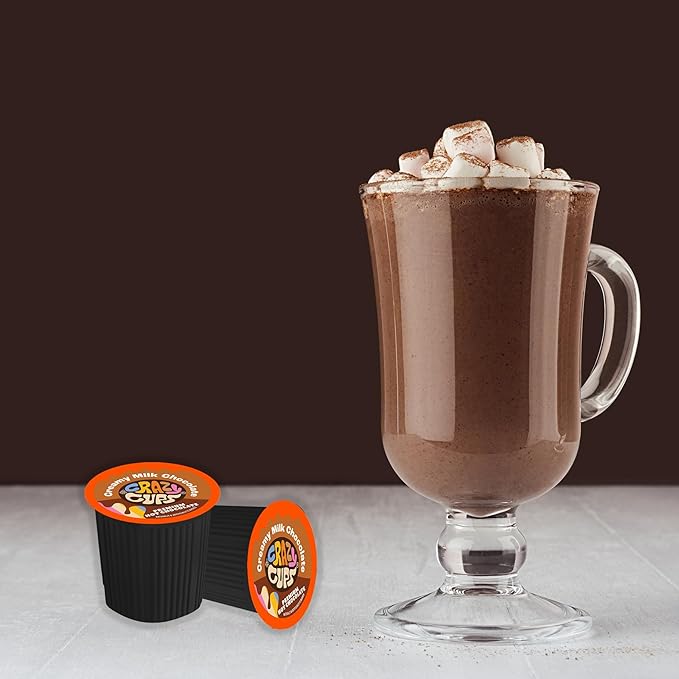 Crazy Cups Hot Chocolate Pods Variety Pack Sampler For Keurig K Cup Brewers, Assorted Flavored Hot Cocoa Single Serve Cups, 50 Count