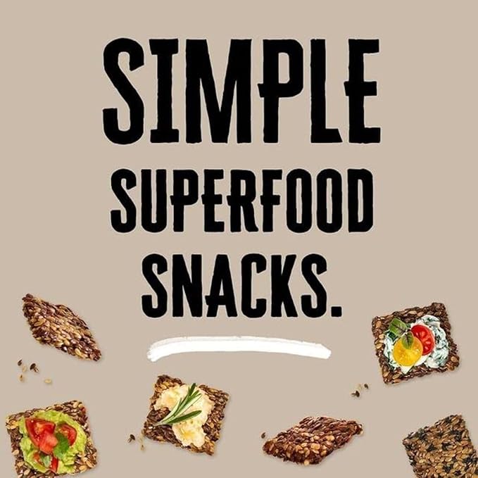 Flackers Organic Rosemary Flaxseed Crackers, 5 Ounce 12-Pack, Gluten Free, Non GMO, Vegan, Keto Snack, 9 Grams Fiber, 1 Net Carb
