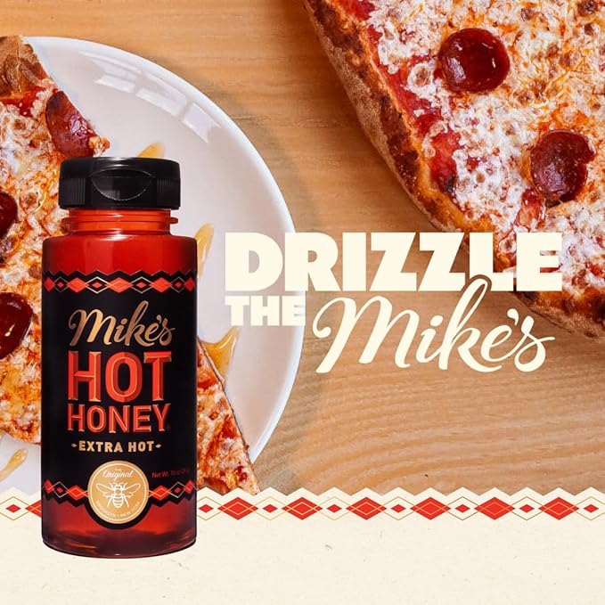 Mike's Hot Honey, Extra Hot, America's #1 Brand of Hot Honey, Spicy Honey Infused with Chili Peppers, Gluten-Free, Paleo-Friendly, Sweet Heat, Perfect for Hot Sauce Lovers (10oz Bottle, 1 Pack)