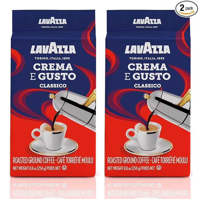 Lavazza Crema E Gusto Ground Coffee (250g) - Pack of 2