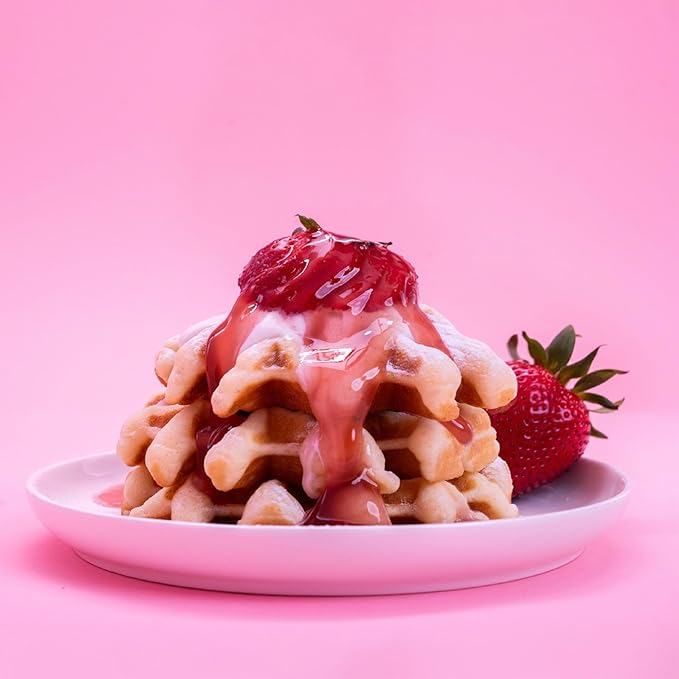 Lakanto Sugar Free Strawberry Syrup - Sweetened with Monk Fruit Sweetener and Erythritol, Made with Real Strawberries, Perfect for Pancakes, Waffles, French Toast, Ice Cream, Lemonade, Desserts, Snacks, and more - 13 fl oz