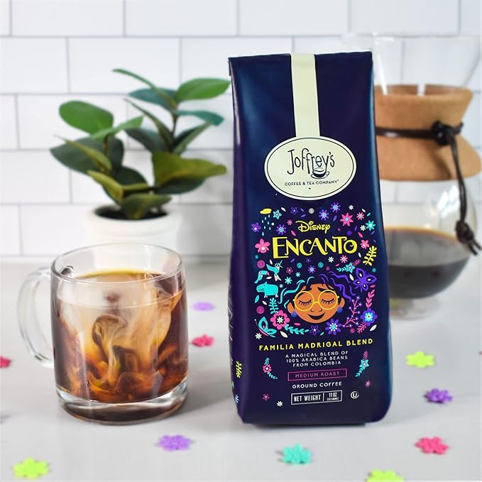 Joffrey's Coffee - Disney Encanto Familia Madrigal Blend | Artisan Medium Roast Coffee, 100% Arabica Beans, Brew or French Press (Ground, 11 oz)