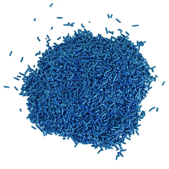 Blue Sprinkles Bulk - 1.6 Pounds - Patriotic Toppings for Ice Cream, Cake Decorating, Cupcakes, Cakepops - Blue Dessert Toppings