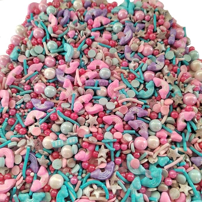 Rainbow Cloud Sprinkles - Cake Sprinkles - Edible Sprinkles for Baking - Cupcake and Cake Topper - Sprinkle Mix - Cake Decorations - 3.18 Ounces (Rainbow)