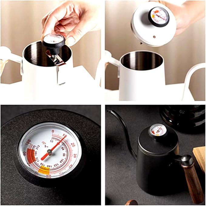 Milk Frothing Thermometer 2 Packs for Coffee Chocolate Cappuccino Frothy Milk Foam Stainless Steel Thermometer Latte Art Pen