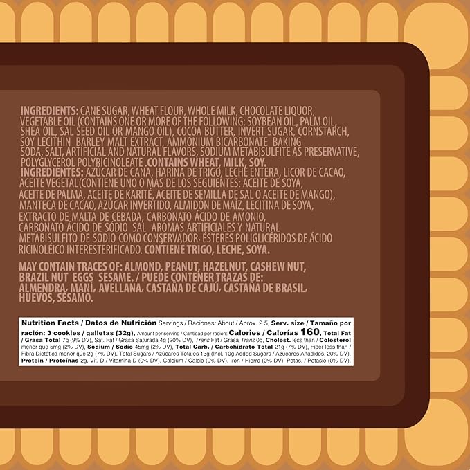 Bauducco Choco Biscuit Cookies, 2.8 oz (Pack of 1) - Crispy Chocolate-Filled Cookies - Perfect Sweet Snack or Dessert - Enjoy them with Coffee, Tea, or your favorite hot drink.