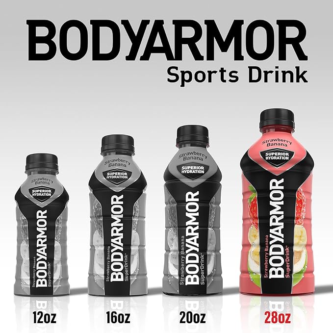 BODYARMOR Sports Drink Sports Beverage, Cherry Lime, Coconut Water Hydration, Natural Flavors With Vitamins, Potassium-Packed Electrolytes, Perfect For Athletes, 28 Fl Oz (Pack of 12)