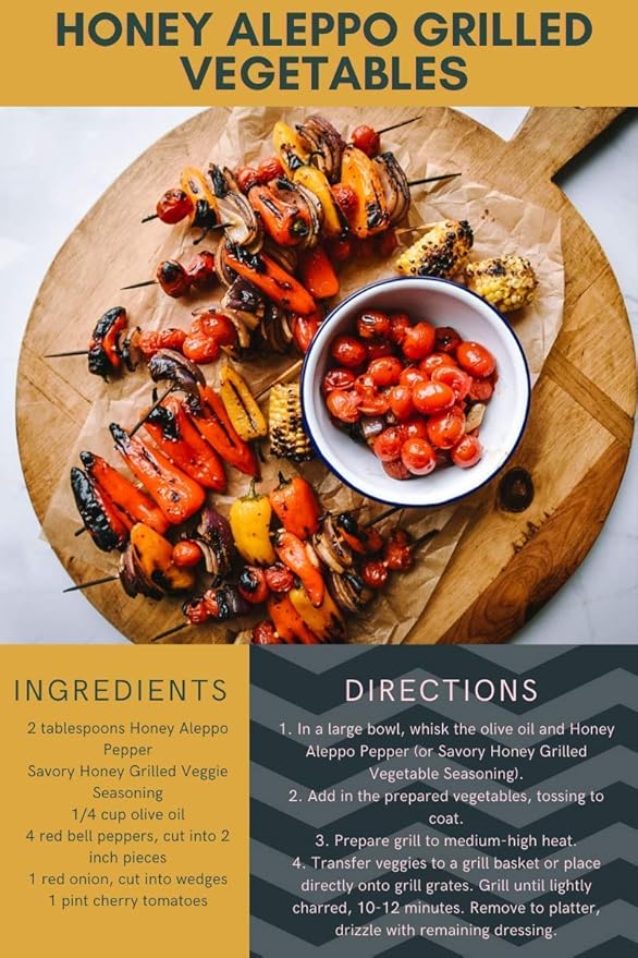 Honey Aleppo Pepper- 6.8 oz. Jar (Pack of 2) -A Sweet and Savory Unique Seasoning Blend with a touch of heat. There is NOTHING like it on the market.