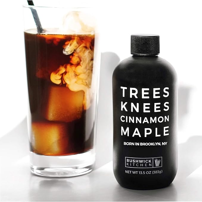 Trees Knees Cinnamon Maple, Organic Maple Syrup Infused with Cassia Cinnamon ,11.5 Ounce Bottle Vegan, Gluten Free, Paleo-friendly, Grade-A, Pure Maple Syrup, Foodie Gifts, Coffee Gifts, Cocktail Gifts