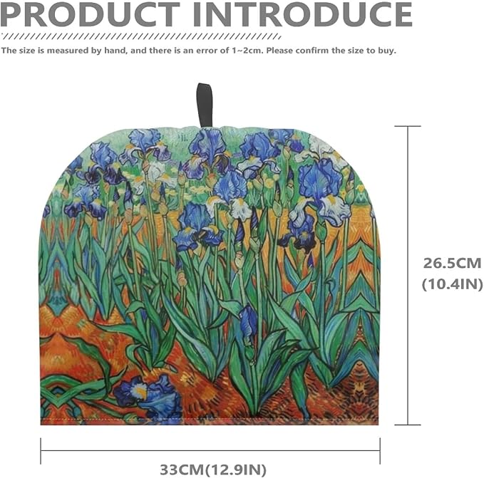 Hudotybom Irises Print Tea Cozy for Teapot Insulated Large Teapot Cover to Keep Warm Tea Kettle Cover Machine Washable Coffee Pot Cloth Covers Kitchen Home Decorations