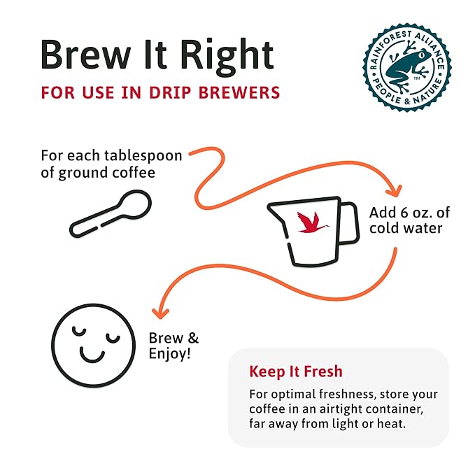 Wawa Ground Coffee Decaf Mild Roast, 12 oz Bag, Regular Smooth Balanced Classic Blend, Hot or Iced Decaf Coffee Slightly Sweet, 100% More Responsibly Sourced from Rainforest Alliance Certified Farms
