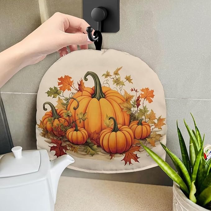 PumpkinsTea Cozy for Teapot Insulated Soft Tea Cup Warmer Cozy for All Saints' Day Party,Kitchen Accessory,Reusable Kettle Kitchen Dust Cover,Women